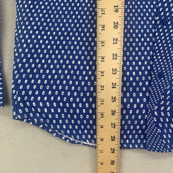 Altamont Shirt Mens Medium Blue Long Sleeve Button Up Preppy Skater Y2K Contrast - Picture 10 of 12